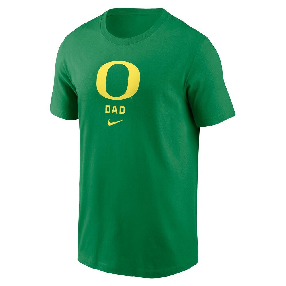 Classic Oregon O, Nike, Green, Crew Neck, Cotton, Men, Jersey cotton, Dad, T-Shirt, 881463